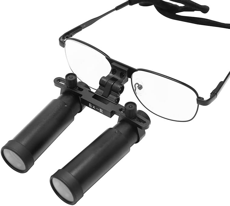8X High Magnification Portable Bonicular Loupes Magnifier Metal Frame Optical Glasses DY-800