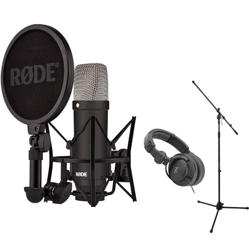Rode NT1 Signature Series Large-Diaphragm Condenser Microphone (Black) Bundle with