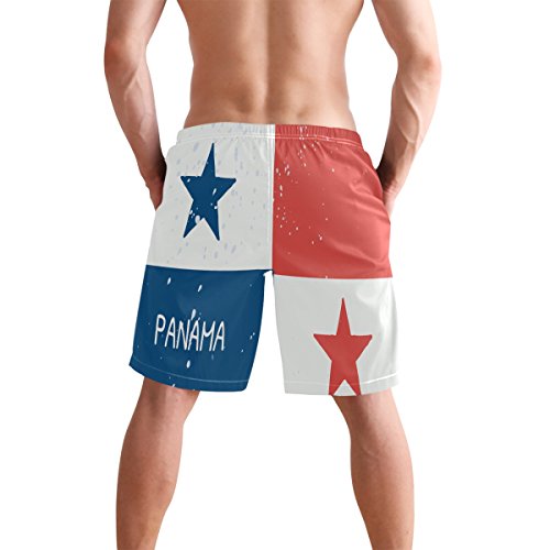 super3Dprinted Distressed Panama Flag Men's Swim Trunks Water Beach Shorts with Pockets2