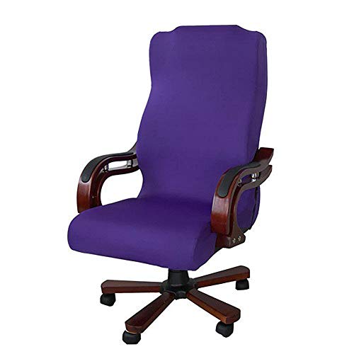 Racheljp - Funda para Silla de Oficina Extensible y sólida, Púrpura, Large