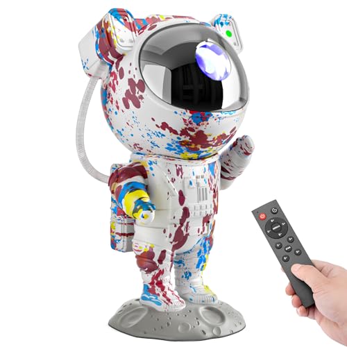 Image of Mooyran Star Projector Galaxy Night Light - Astronaut Space Projector with Remote & Timer Starry Nebula LED Lamp for Bedroom Kawaii Kids Room Decor for Birthday & Gifts