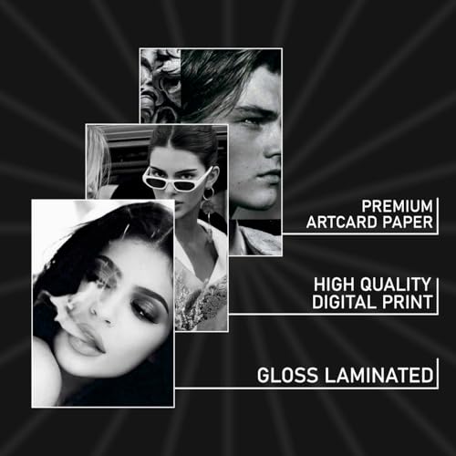 Image of SAW Black And White Posters - Pack Of 54 | 4 x 6 Inches | Aesthetic Artwork Posters | Wall Decor For Living Room, Bedroom, Home And Office
