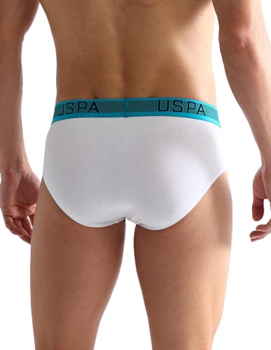 Image of U.S. Polo ASSN. Mens OEB04 Solid Cotton Spandex Underwear Briefs - Pack of 1