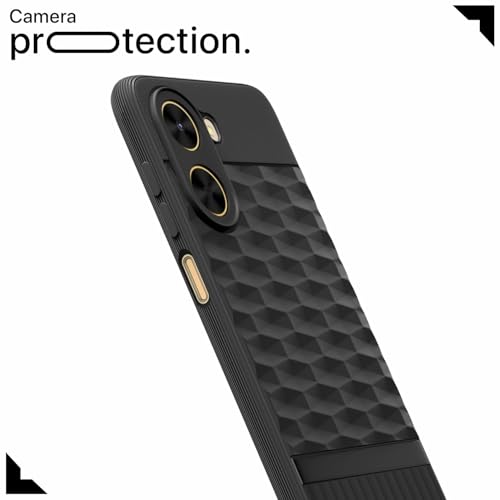 Image of Outlouders Back Cover for Poco C71 / Redmi A5 | Full Camera Protection | TPU Soft Flexible Shockproof Bumper Case (Black)