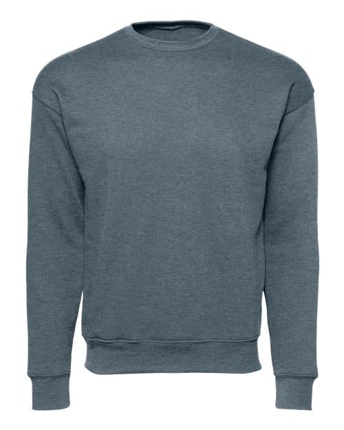 Unisex Drop Shoulder Fleece - HEATHER SLATE - L