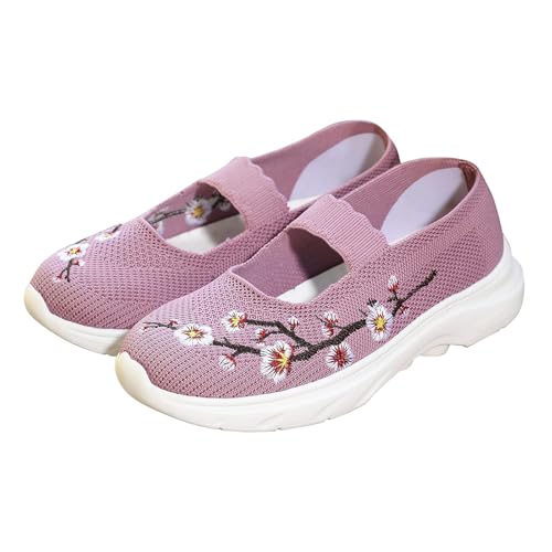 Zapatos Mary Jane bordados para mujer ideales para paseos en el jardín y viajes