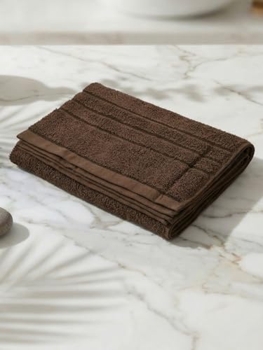 Image of Monte Carlo Essential 100% Cotton Small Bath Towel | 340 GSM Ultra Lightweight & Quick Dry | Soft Absorbent Compact Towel 60x120 cm | Bathroom Towel for Gym, Travel & Daily Use (Soho) | Rouge