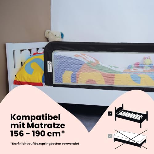 Safety 1st Tragbares Bettgitter 106 × 42 cm, Rosa – Ansicht 3