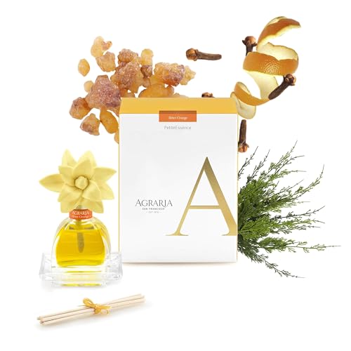 AGRARIA PetiteEssence Flower and Reed Diffuser Set, Hand Crafted Sola Flower Botanical Home Fragrance Diffuser, Scented Oil Reed Diffuser, Flower and Reed Diffuser Gift Set for All Occasions