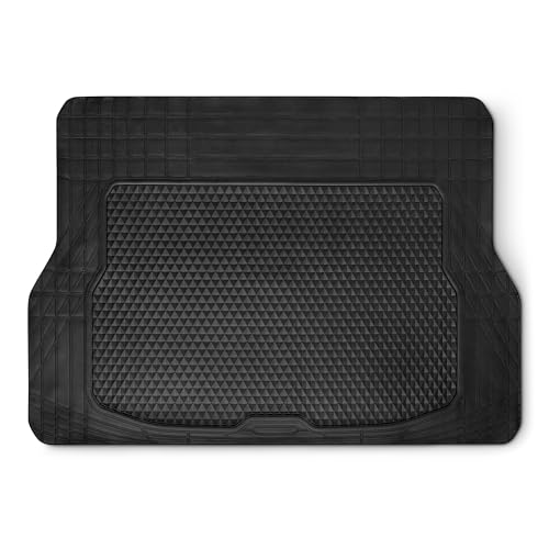 Amazon Basics Cargo Liner Floor Mat All Weather Trunk Protection Trimmable to Fit Black