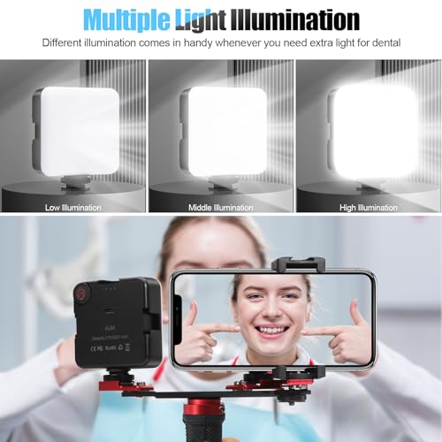Image of Dental Photography Aid, Oral Cell Phone Camera Fill Light Brightness Led Video Light Studio Lighting Kit for Home, Clinic, Hospital