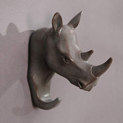 Patère murale tête d'animal 3D finition bronze créative - 4