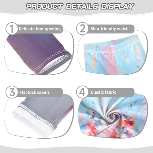 Toddler Girls Leggings Printed Yoga Pants Leggings Painting Wall Flower for Kids3