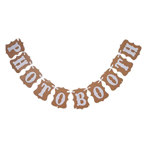 Pixnor Reusable Wedding Bunting Banner Photo Booth Garland Props