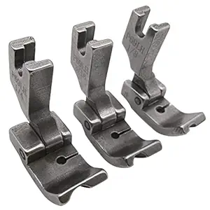 CKPSMS Brand -#P69LH+P69RH Set of High Shank Hinged Piping Feet FIT for JUKI Brother Singer CONSEW Industrial Single Needle Sewing Machines (P69LH 1/8+3/16+1/4)