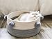 Cat Bed Basket Nest Cotton Rope Puppy Bed Round Pet Bed Kitten...