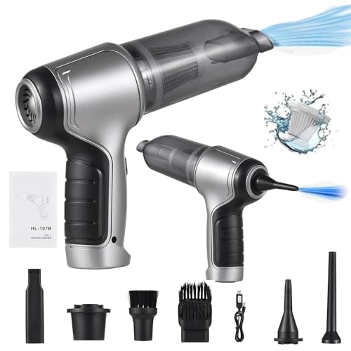 Kavolet Handheld Car Vacuum Cordless,Mini Vacuum & Air Duster & Hand Pump 3 in 1,Portable Handheld Car Vacuum and Blower,19000Pa Wireless Car Vacuum Cleaner Strong Suction