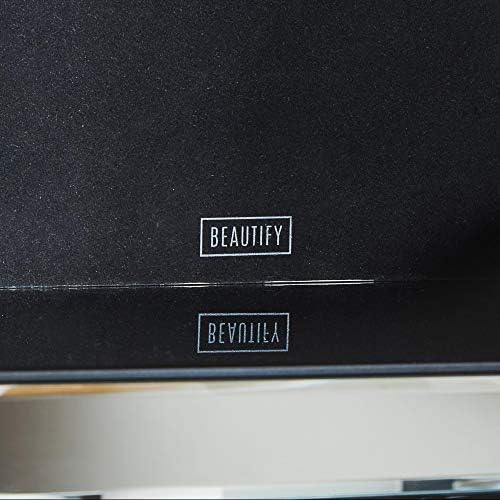 Beautify Makeup Mirror, Large Dressing Table Bevelled Beauty Mirror, Tri-Fold Adjustable Vanity Mirror, Free-Standing Tabletop Cosmetic Mirror w/Swing Hinges, Professional Hair & Makeup Mirror