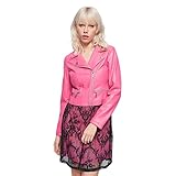 giacca scozzese denny rose  Denny Rose Giacca in Pelle Sintetica da Donna Marchio Jeans, Modello 311ND38002, Realizzato in Sintetico. 46 Rosa