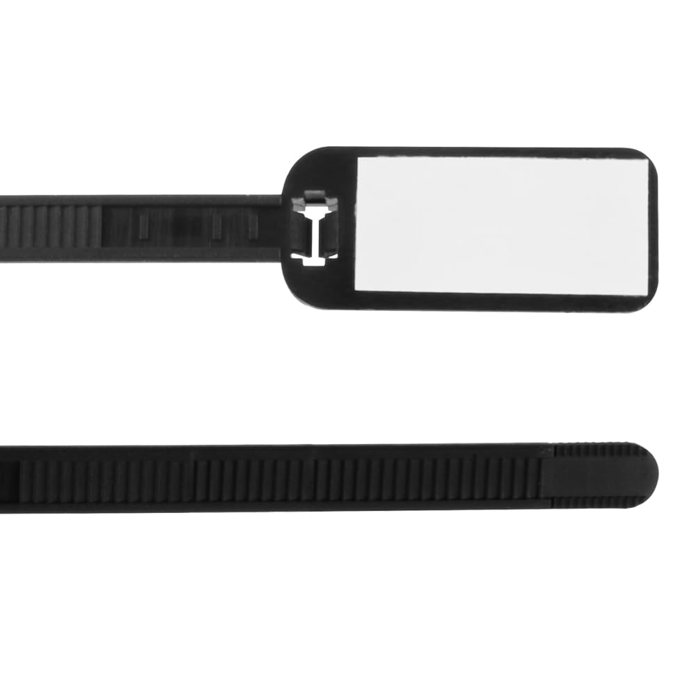 Skywalker 3” Cable Ties w/Write-on Label (Black / 100 Pack)