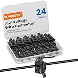 Sunmerit 24 Pack Low Voltage Wire Connectors for Landscape Lighting, Compatible with #12/14/16/18 Gauge Underground Cable for Pathway Lights, Spotlight, In-ground Lights, Waterproof, UL Listed