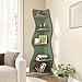 LITTLE TREE Small Corner Shelf, Modern 5-Tier Wall Corner Bookshelf, Stylish Bookcase Storage Rack for Small Space, Living Room, Bedroom
