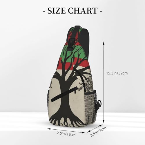 Bolso bandolera con bandera Palestina para senderismo miniatura 3