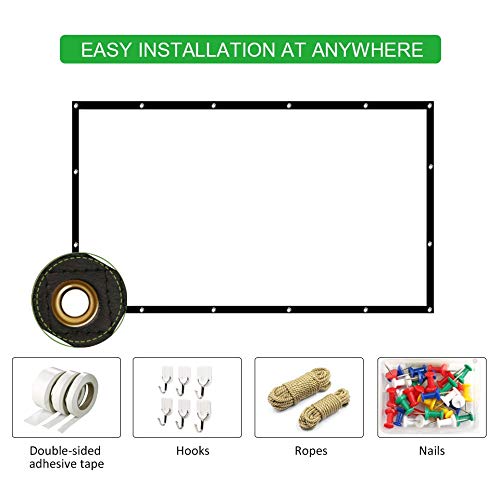 Pantalla manual plegable de proyector 120 pulgadas 16:9 miniatura 2