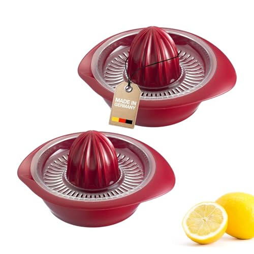 Westmark Spremiagrumi con vaschetta, Diametro: 18,7 cm, Capacità: 0,5 litri, Plastica, Limetta, Rosso, 3091227R