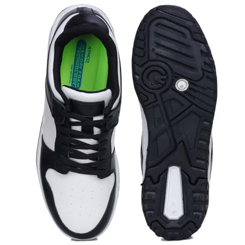 Image of ATHCO mens Zordan Sneaker|Memory Foam Comfort|Laceup|Casual Shoes for Men|Soft Trendy Shoes For men|Fashion Sneaker|Genz|Millennials|Alpha|Footwear|Lightweight|EasyCare|Comfortable|Dailyuse|Extrasoft|SlipResistant|Durable|EasyCare|Shoes For Men's & Boy's