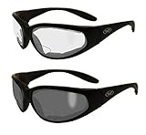 2 Pairs - 2.0 Bifocal Global Vision Eyewear Hercules Anti-fog Safety Glasses with EVA Foam (1 Clear,...