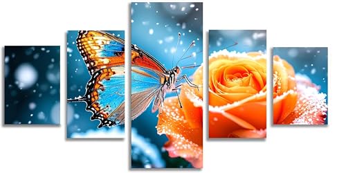 Kit Complet Broderie Diamant 5D Mefooge | Strass Papillon Rose Géant F731
