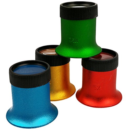 4 loupes d'horloger S1 Deluxe ActiX Coloré incl. serre Cover