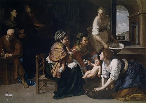 Tableau Toile la Naissance de Saint Jean Baptiste Artemisia Gentileschi Affiche Art