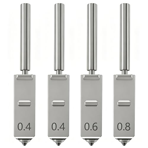 HzdaDeve 4PK 0.4MM 0.6MM 0.8MM Integrated Hardened Steel Nozzles for Kobra S1 Max Combo Quick-Swap High Flow High Speed 