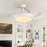 Maxled, Light is Led! Ventilador de Techo con Luz Led 35W 4 Palas Retráctiles Transparentes...