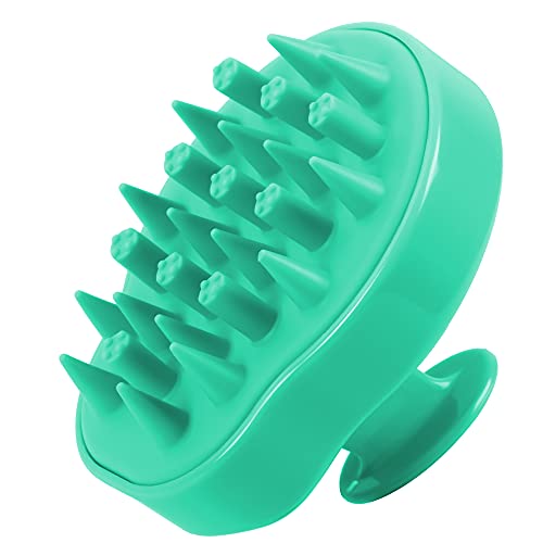 HEETA Hair Scalp Massager Shampoo Brush, Ultra-Soft Double Bristles-Scalp Care Hair Brush, Scalp Exfoliator for Women Men, Wet & Dry Use Hair Care Tool, Hair Scalp Scrubber for All Hair Type (Green)