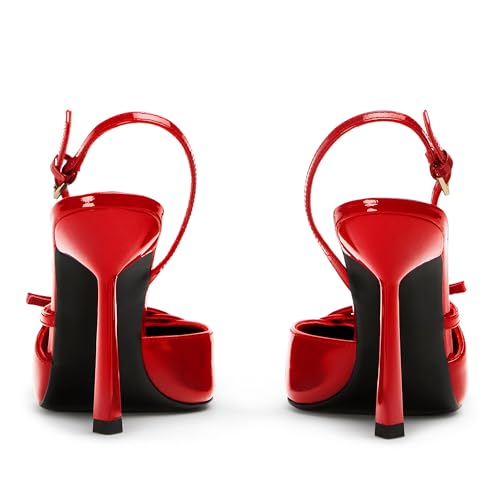 Slingback High Heels for Women Closed Pointed Toe Pumps with Buckle Strap Sexy Backless Stiletto Heeled Sandals Shoes4