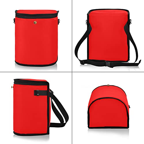 Image of Wudan Small Car Trash Can Red Accessories for Garbage Storage Organizer with Lid Waterproof Portable Auto and Truck Interior Seat Bin