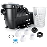 LANCHEZ In/Above Ground Pool Pump, Self Primming (Dual Speed, 1.5 HP, 6300 GPH, 230V, 1.5' & 2' NPT Adapter, Strainer Basket)
