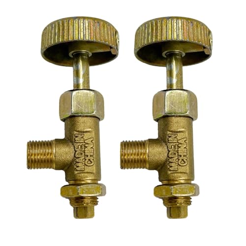 MENSI Propane Heater Valve Replacement Parts Brass Gas Control Needle Valve with Knob Set of 2