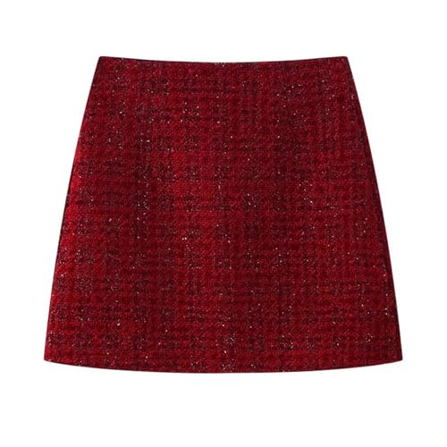 Women's Wool Mini Skirt Winter Fitted A-Line Pencil