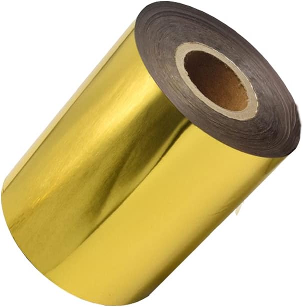Gold Hot Foil Stamping Paper 3" x 400ft for Leather Bronzing Machine PU Heat Transfer Anodized Gilded Paper (3 inch Width, Gold)