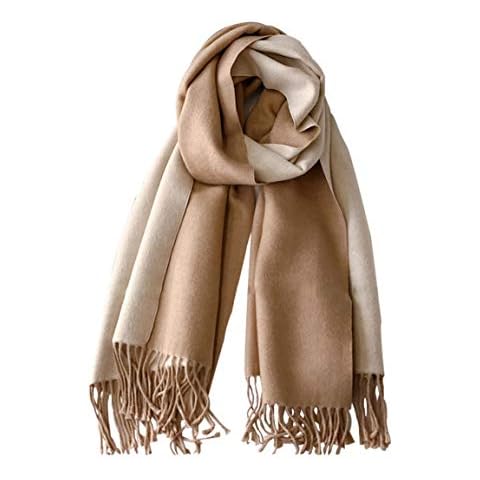 CLELLA Schal Damen Warm Herbst Doppelseite Baumwolle Cover