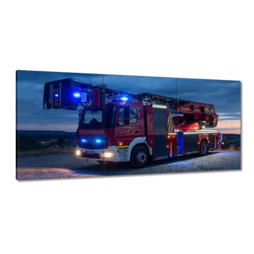 Peinture imprimée sur toile camion de pompiers 150x70 cm H8854M