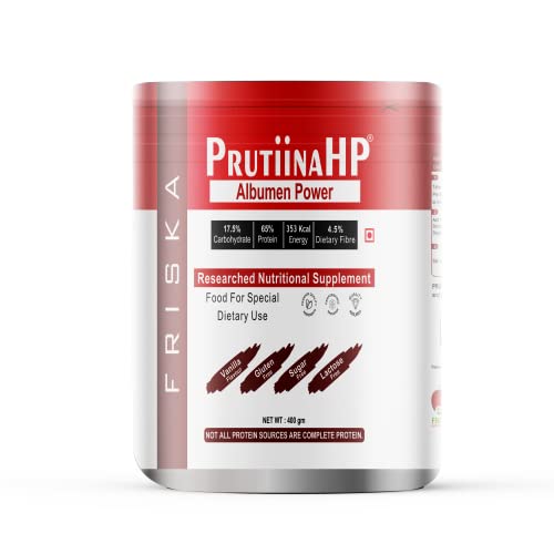 Friska Nutraceuticals Prutiina Hp Albumen Power Egg White Protein Nutrition Diet For People On Bed By Friska-400 Grams(Vanilla Flavour) (B0B775XT6X) Amazon Price History, Amazon Price Tracker