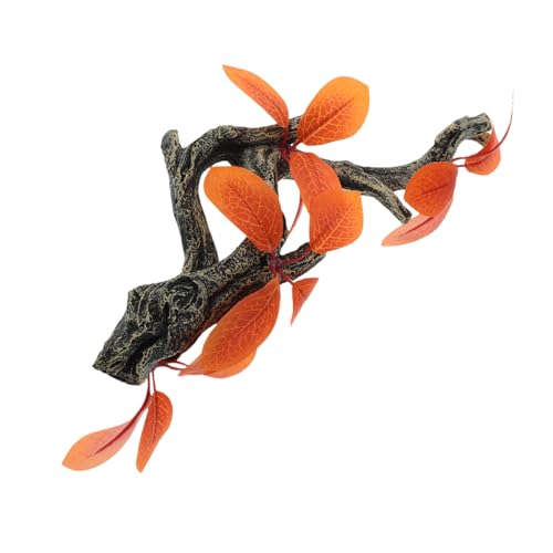 Hiakdoft Harz Terrarium Dekoration Orange