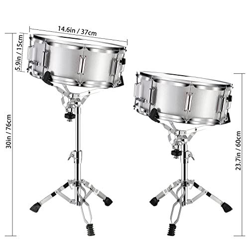 image for EASTROCK Snare Drum Set 14X5.5 Inches for Student Beginners with Gig B