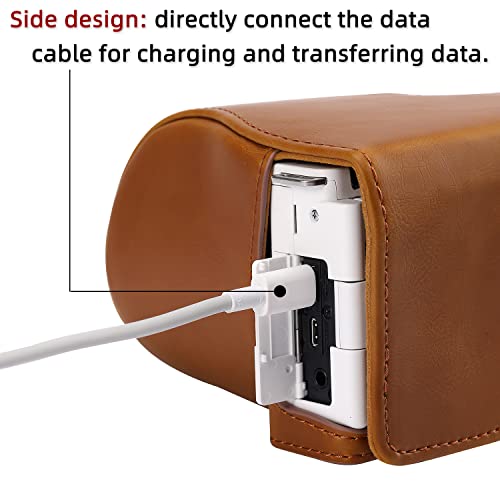 Funda de cuero PU para cámara Sony ZV-E10 color marrón miniatura 4