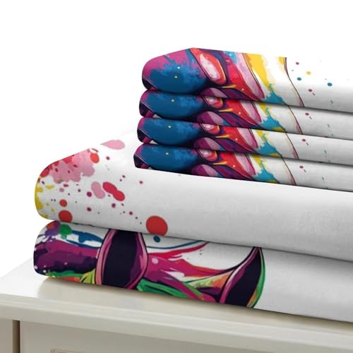 Housse de couette cheval impression 3D premium microfibre douce - 7